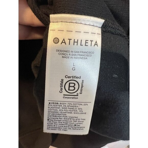 Athleta Women's Forever Fleece Crewneck Sweatshirt Size Large Black NWT - Picture 7 of 8